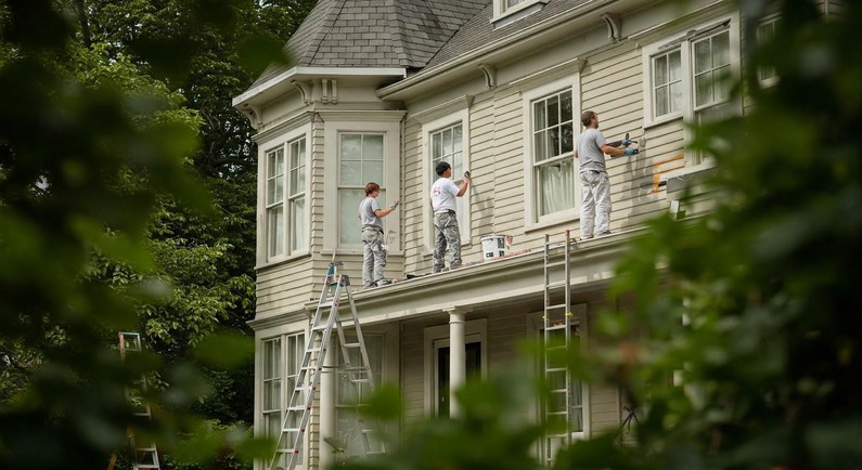 Canyon Painting crew completing exterior house painting in Northern Arizona